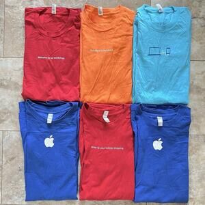 Apple Store Employee T Shirt Bundle 2XL XXL 6 Total Shirts Rare iPod Manager Etc